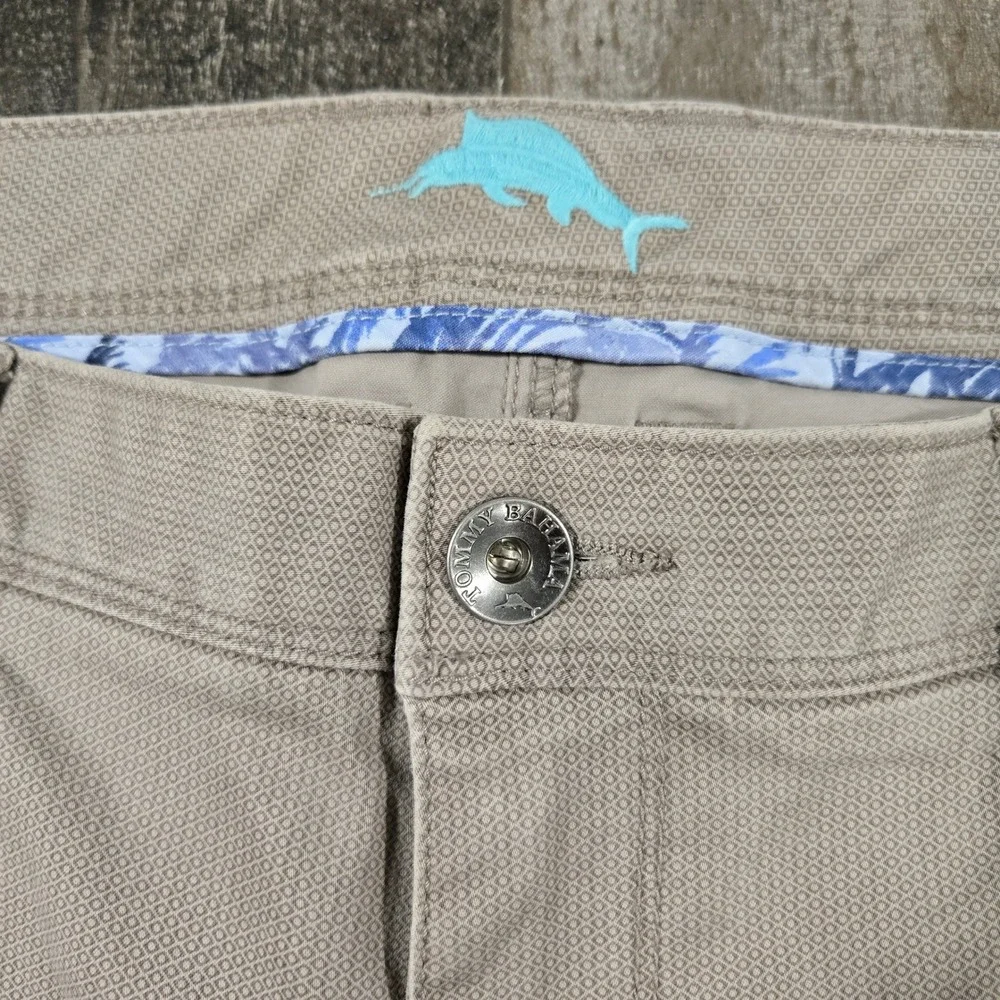 Tommy Bahama Boracay Khaki Tan Textured 5-Pocket Chino Stretch Pants Mens 38x30